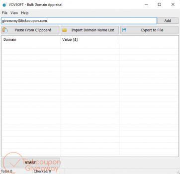 VovSoft Bulk Domain Appraisal